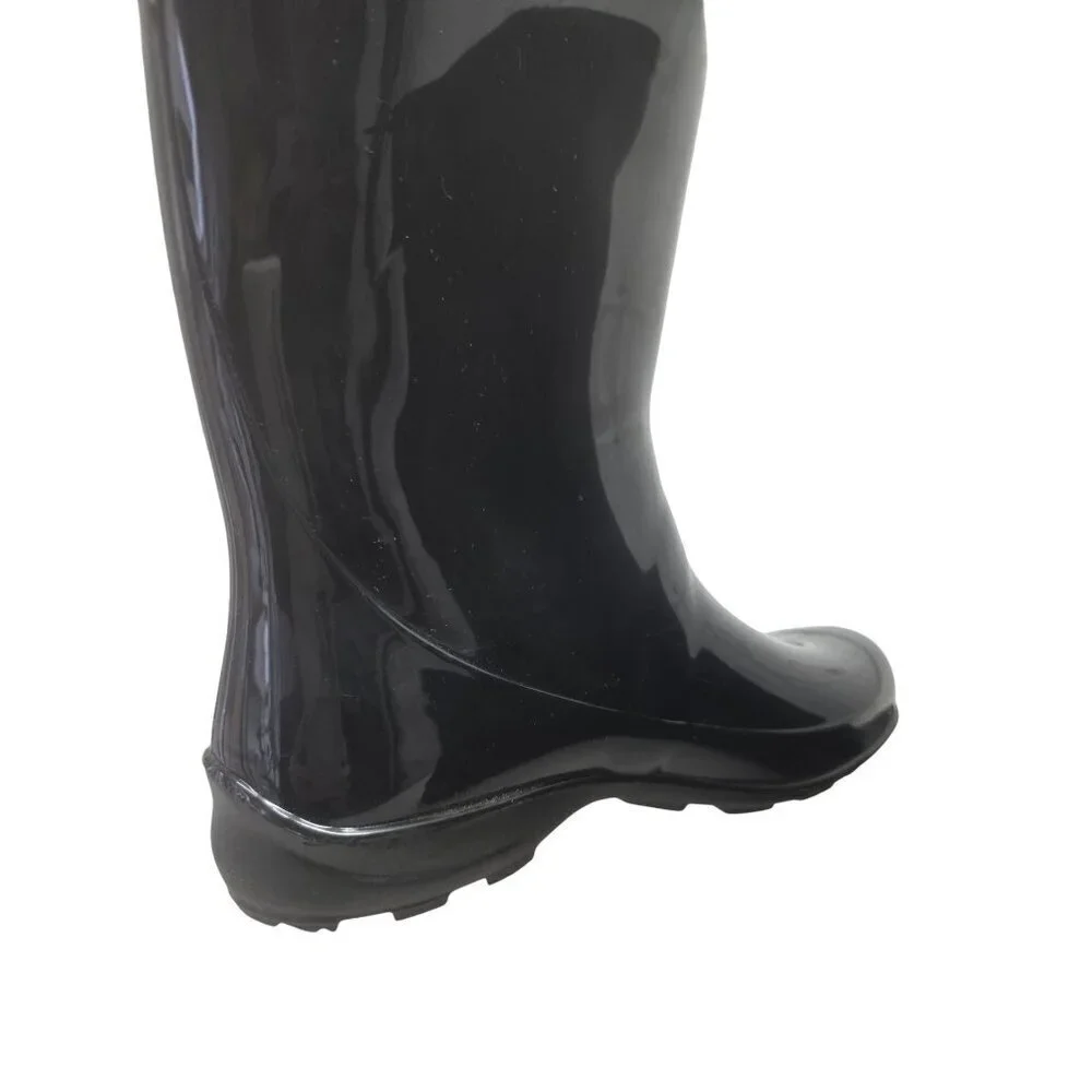 Kamik Sami Black Glossy Rain Boots Womens Shoe Size 7 Waterproof Pull-On NEW